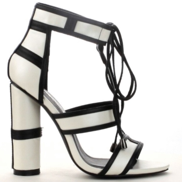 Muara Block Heel in Black&White - Picture 3 of 5